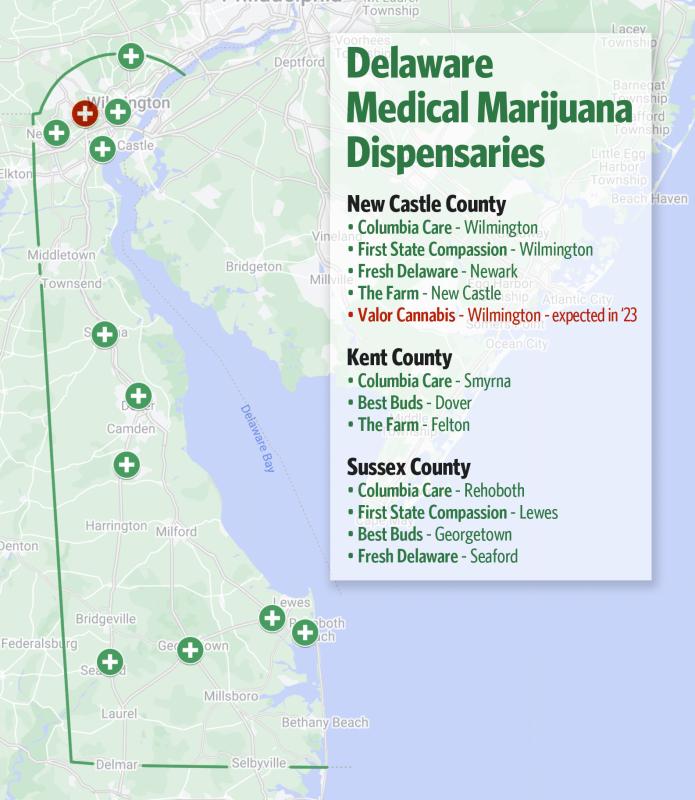There will now be 11 medical marijuana dispensaries in Delaware with the Feb. 14 opening of Fresh Delaware. CHRISTOPHER D. FOSTER ARTWORK